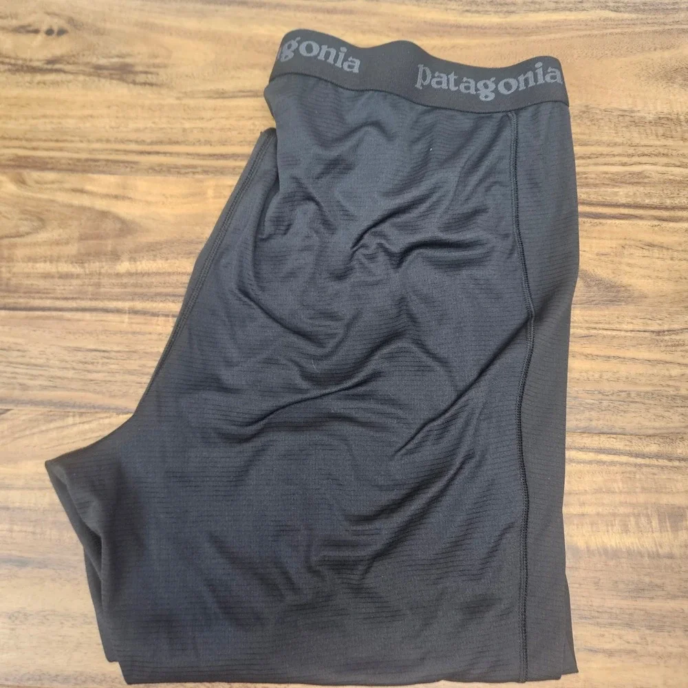 Patagonia Capilene Thermal Weight Bottoms Mens Black Base Layer Leggings 1307